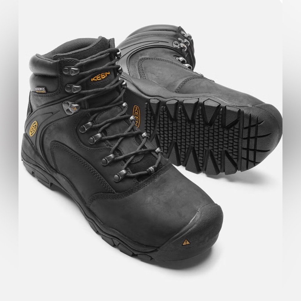 KEEN MEN'S LOUISVILLE 6" WP WORK BOOTS - STEEL TOE/SLIP RESISTANT MEN’S US 11.5D